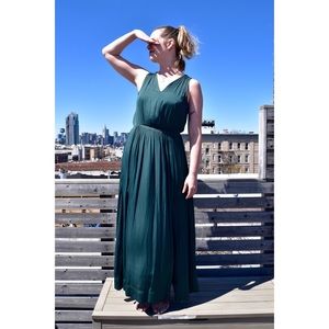 Banana republic. Emerald green maxi dress